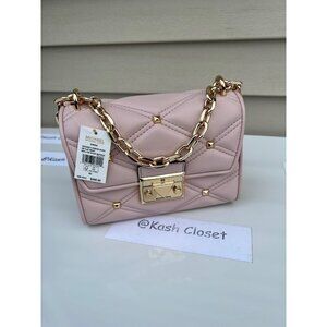 Michael Kors Crossbody Serena Small Flap Shoulder Bag Purse Powder Blush